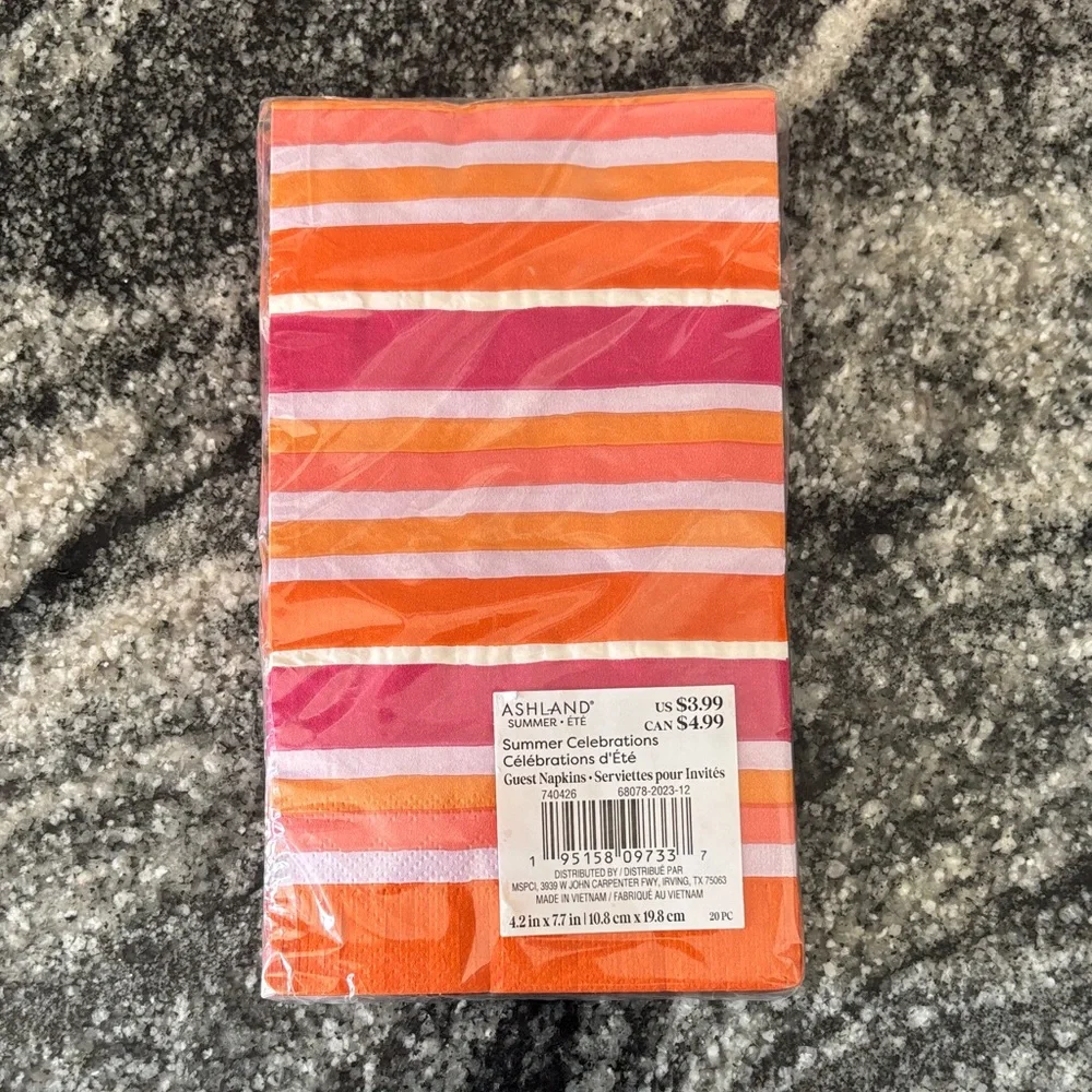 Vibrant Striped Cocktail Napkins Set